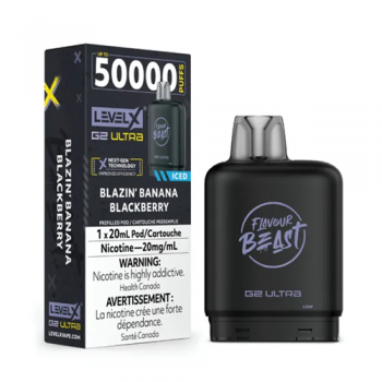 Level X Ultra Blazin Banana Blackberry Iced 50k 20mg